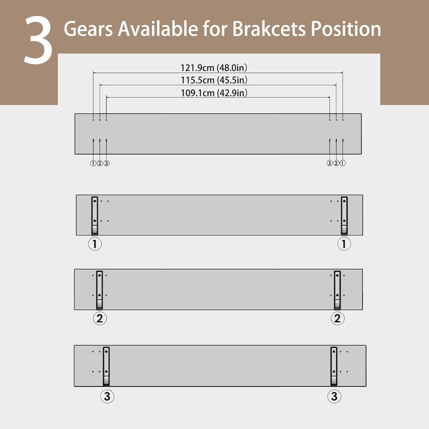 DINZI LVJ Long Wall Shelves, 55.1Inch Wall Mounted Shelves Set of 2, Extra Large Floating Storage Ledges with Sturdy Metal Brackets for Living Room, Bathroom, Bedroom, Kitchen, Gray Wash