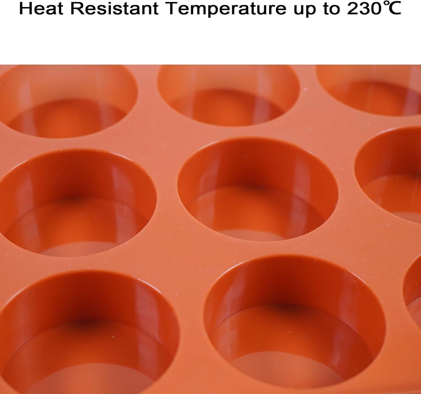 2PCS Muffin Pan, 12 Cup Silicone Cake Moulds for Baking, Silicone Muffin Cases, Non Stick Muffin Tin, Cookies Jelly Mould - BPA Free and Dishwasher Safe