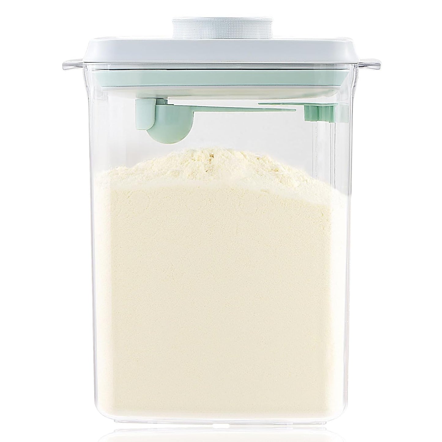 Baby Milk Powder Container - 2300ml Air Tight Formula Dispenser with Spoon and Scraper, BPA-Free, Clear, 28OZ, 1.76LB, 800g