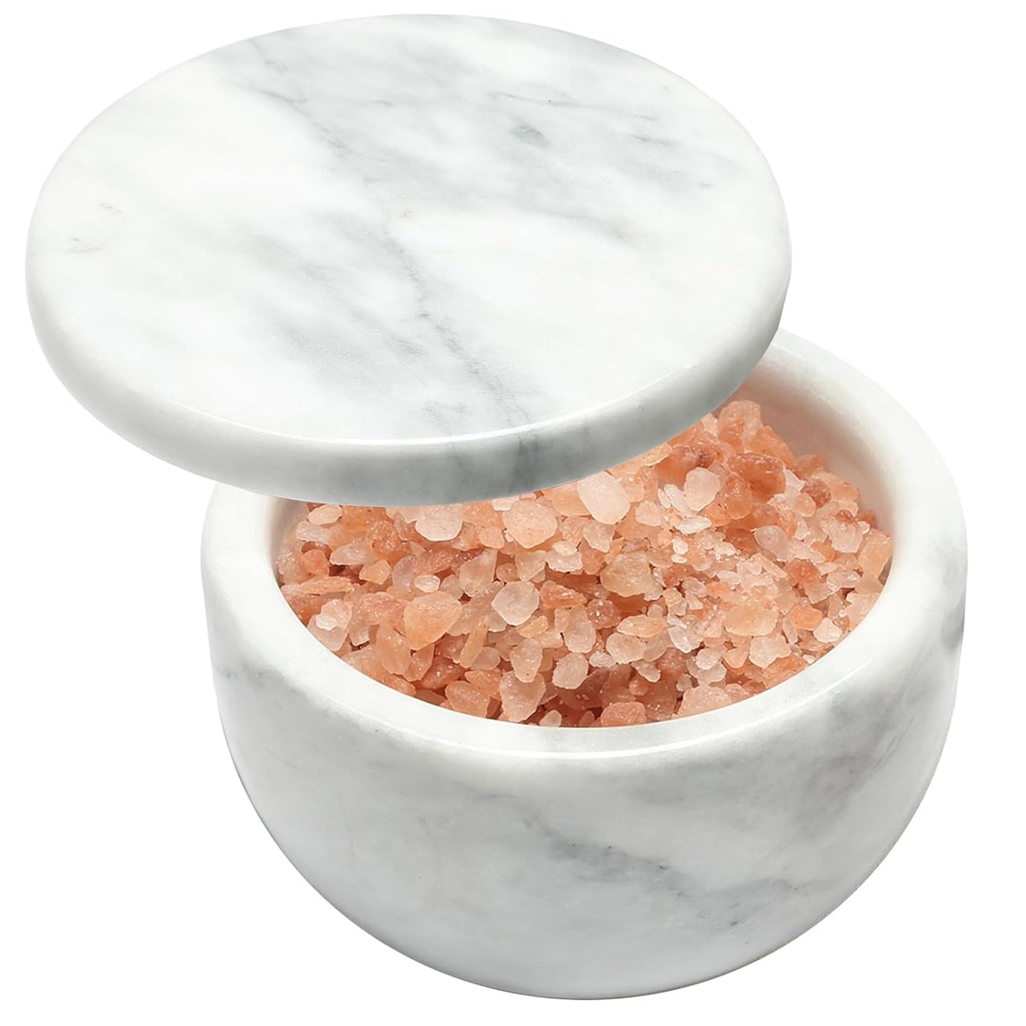 Marble Salt Holder Salt Box Spice keeper Black Big Salt Cellar Natural Material Salt Container Spice Cellar Large Capacity
