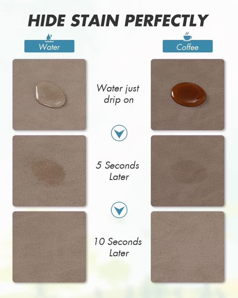 AMOAMI Coffee Mat Hide Stain Rubber Backed Absorbent Dish Drying Mat for Kitchen Counter - Brown, Fits Under Coffee Maker & Machine