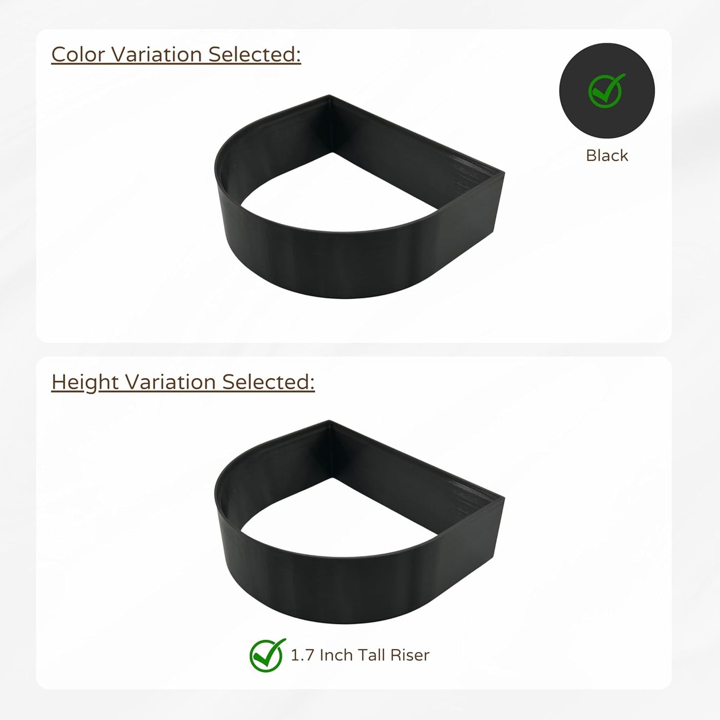 Drip Tray Mug/Cup Riser Made for the Keurig to Reduce Splashes - Riser Only (Black, K-Cafe Special Edition 1.7 inches Tall)