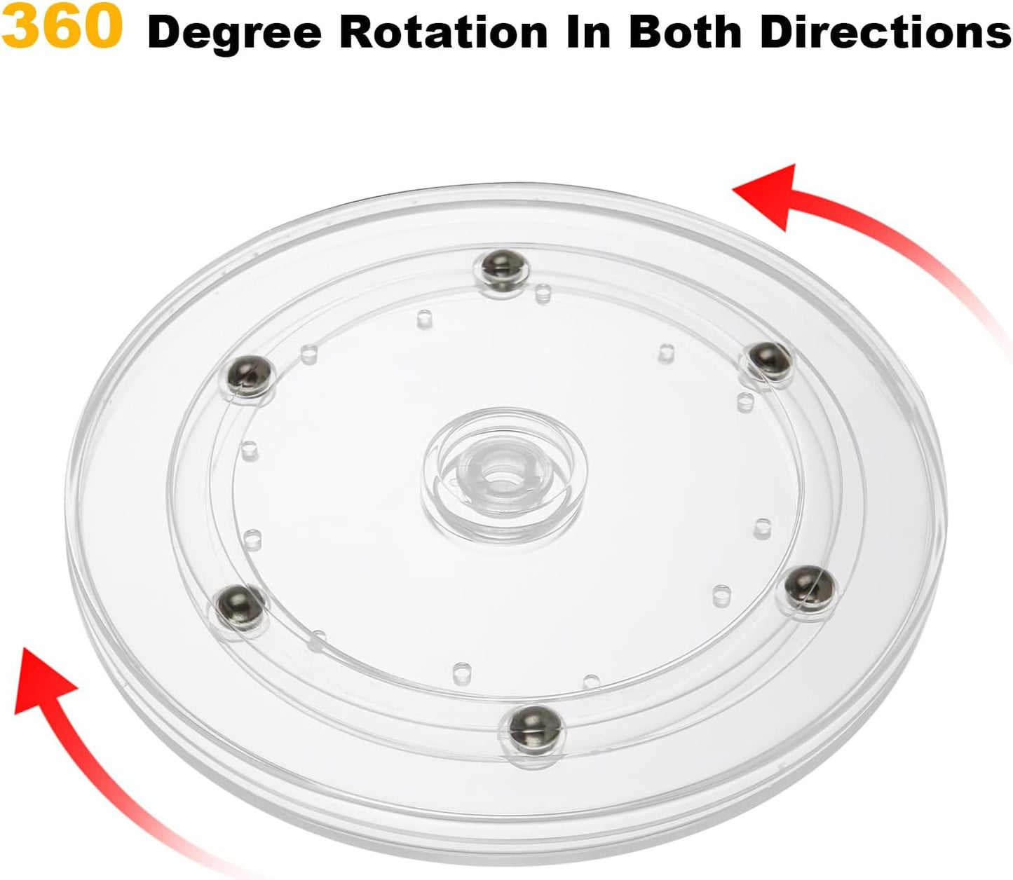 6Pack Small Lazy Susan 6 inch, Lazy Susan Turntable Organizer Acrylic Lazy Susan for Kitchen Spice Rack Table Cake Kitchen Pantry Decorating