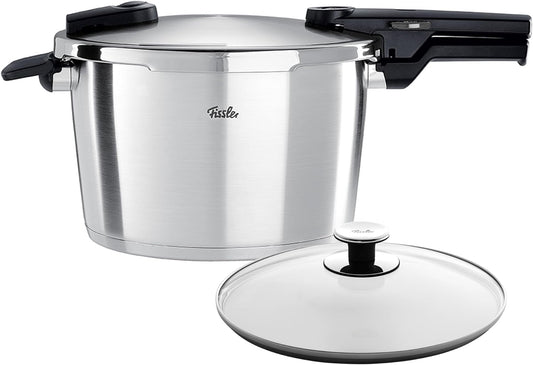 Fissler Vitaquick Premium Pressure Cooker Set, 8.5 Quart and Glass Lid
