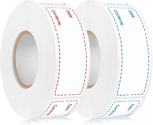 1000Pcs Removable Freezer Labels,1 x 3 Inch Food Labels for Food Containers Food Date Stickers Refrigerator Food Storage Labels Easy Clean No Residue