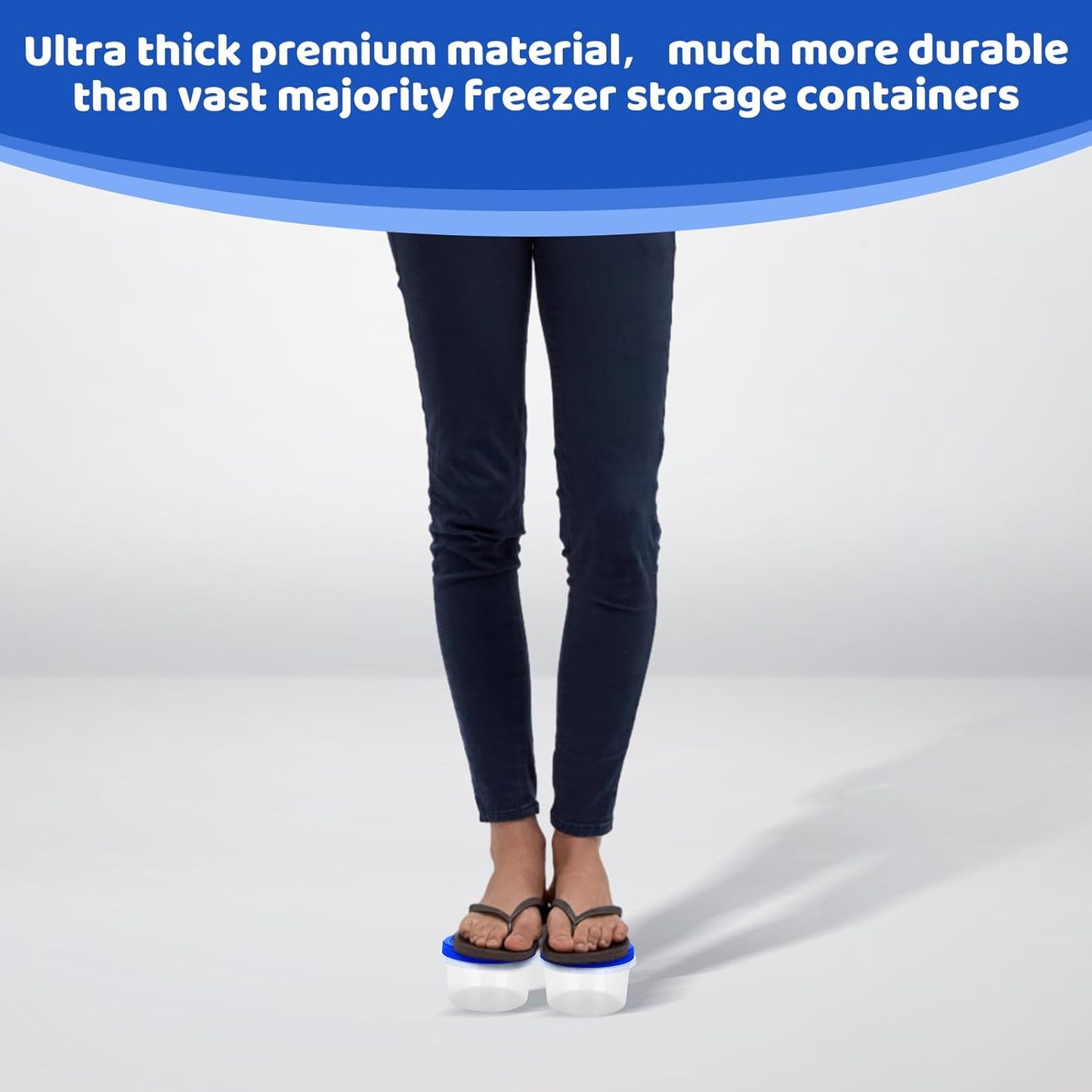 Freezer Containers with Twist Top Lids, Heavy Duty Round Airtight Food Storage Container for Fruit,Deli,Leftovers,Soup,Overnight Oats, BPA Free Stackable Freezer Storage Containers [16 Pack-16 oz]