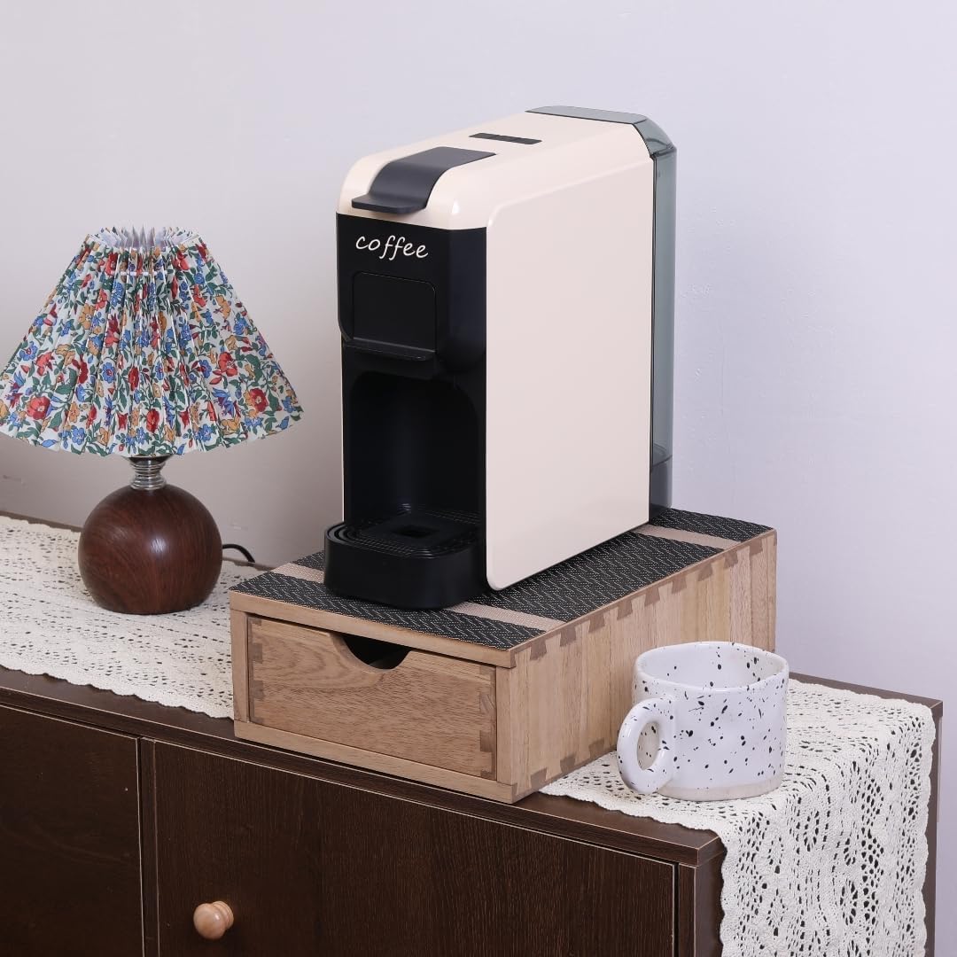Drawer Holder for Coffee Brew - Kitchen Machine Accessories Stand Shelf Countertop - Serve Coffee Station and Pod Capsules Storage Organizer for Home Decor Office Storage Solution CF1D1C-Light