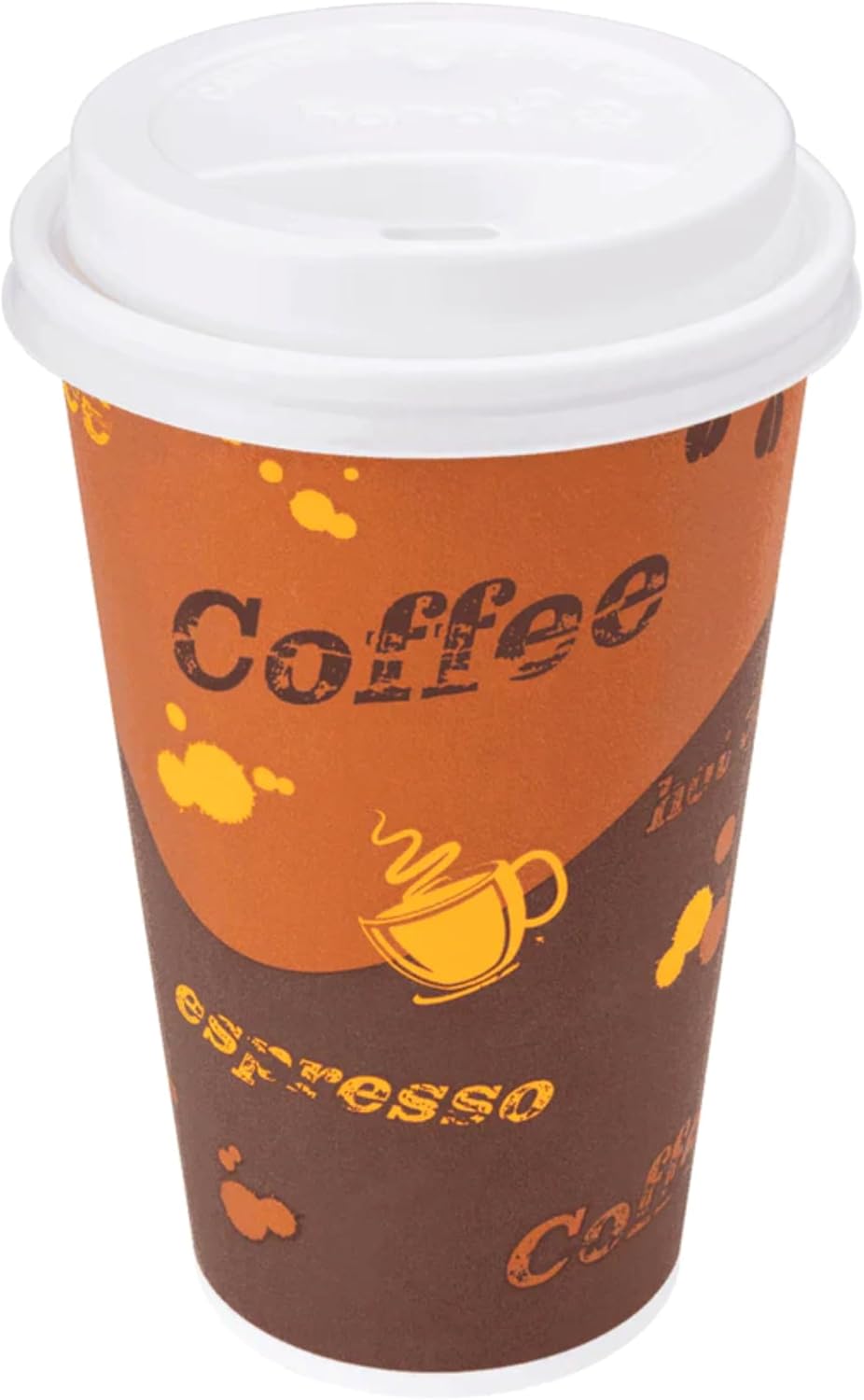 Karat 16 oz Paper Hot Coffee Cups [1000 ct] Disposable, Leak-Resistant Double Poly-Lined Cups for Hot Beverages, 90mm (C-K516)