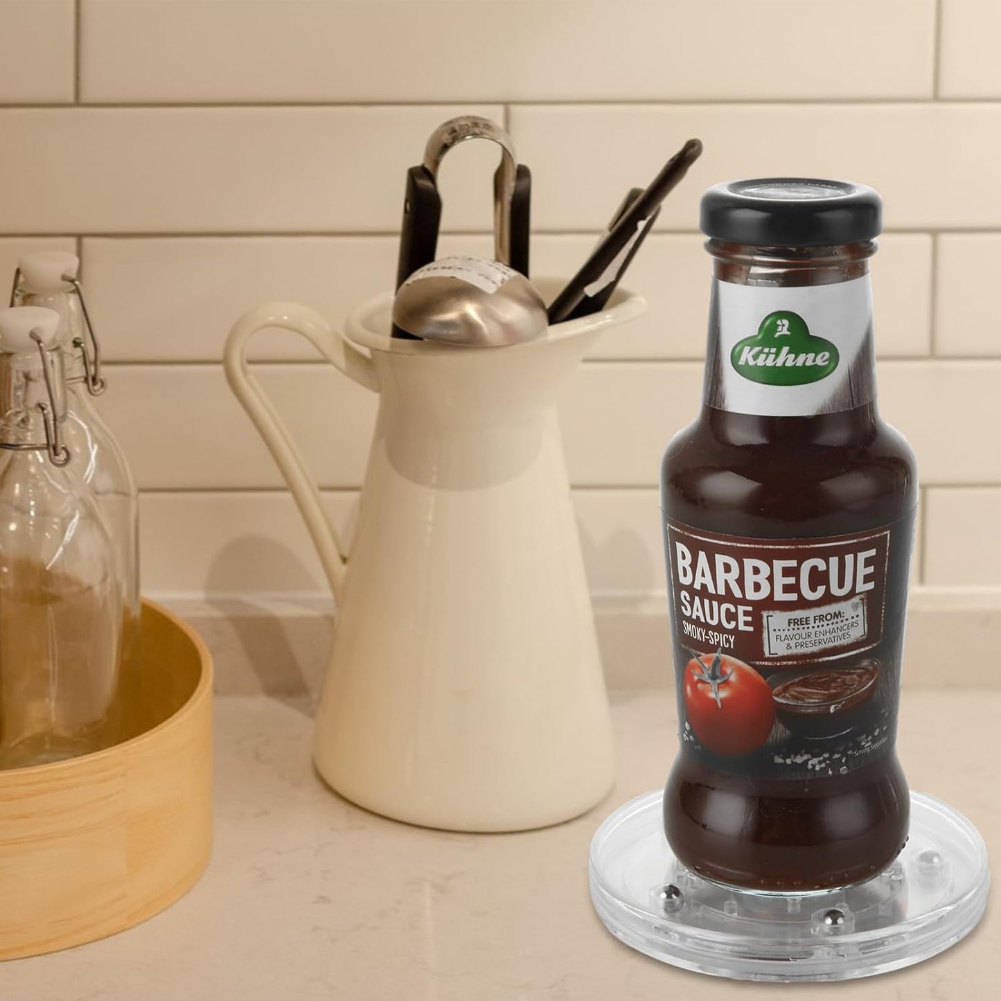 6 Pack 4 inch Small Lazy Susan, Lazy Susan Turntable Organizer Acrylic Cookie Turntable for Kitchen Spice Rack Table Cake Kitchen Pantry Decorating