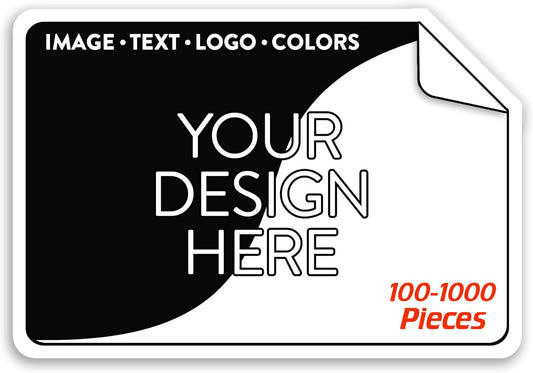 Custom Vinyl Stickers - Upload Your own Image, Text, Design, Logo - Personalized Logo Labels for Handmade, Packaging, Bottle, Jars, Candle, Brand Stickers (Black, 5x3) 5-1000