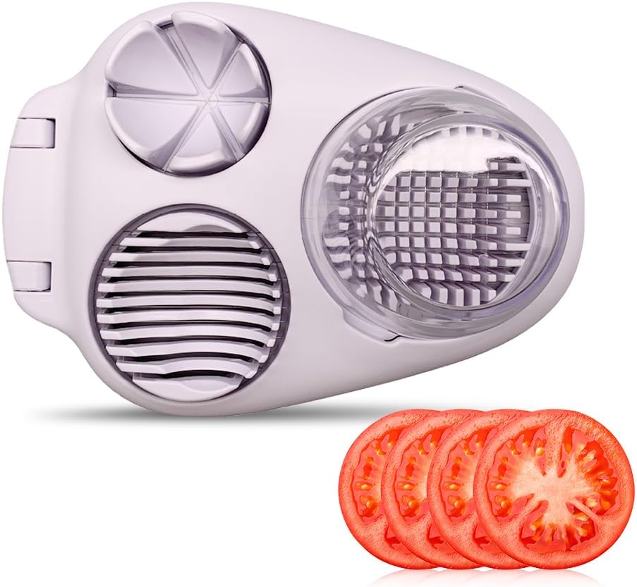 1 Pcs Heavy Duty Egg Slicer with 3 Cutting Modes, Stainless Steel Egg Cutter for Hard Boiled Eggs, Strawberry, Grape, Mushroom, Kitchen Dicer Tool, Send Goods From Local Warehouse