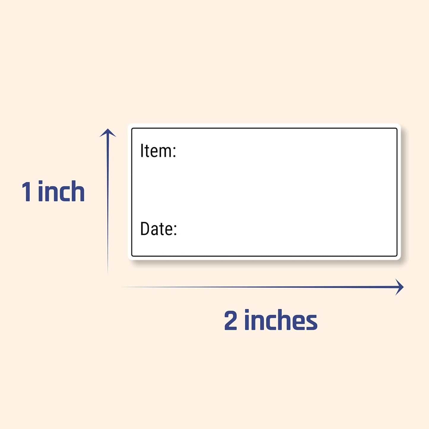 1500 Pack, 2" x 1", Removable Food Storage Freezer Date Labels Stickers