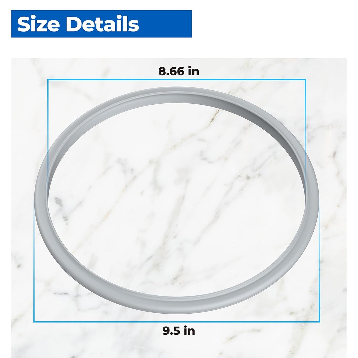 2Pcs Food Grade Silicone Pressure Cooker Sealing Ring Compatible with WMF 4.5 6.5 8.5 Quart Pressure Cookers and Frying Pans (Replace 6068569990, 8.66" Inner Diameter)