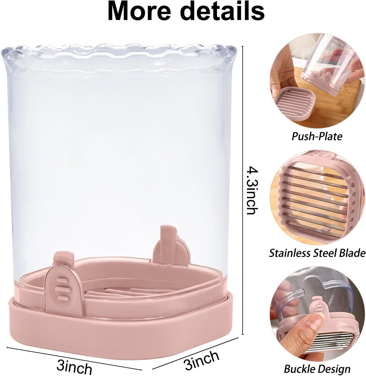 Fruit Slicer Cup: Strawberry Slicer, Strawberries Cutter Cup, Speed Cutter for Banana Grape Egg Kitchen Portable Slicing Tool(Pink)