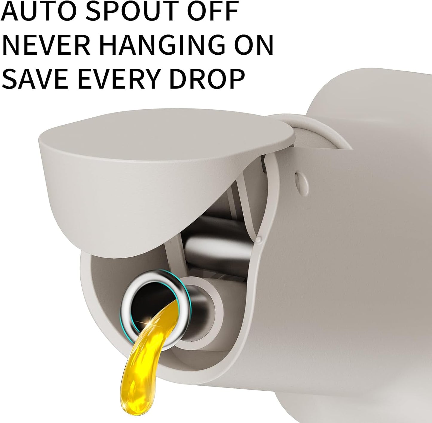 Olive Oil Dispenser for Cooking - 16oz Leakproof Glass Oil Dispenser Bottle with Gravity Spout, Air Fryer, BBQ, Healthy Salad & Non-Stick Pans,BPA-Free,Easy to Refill and Use,Blue