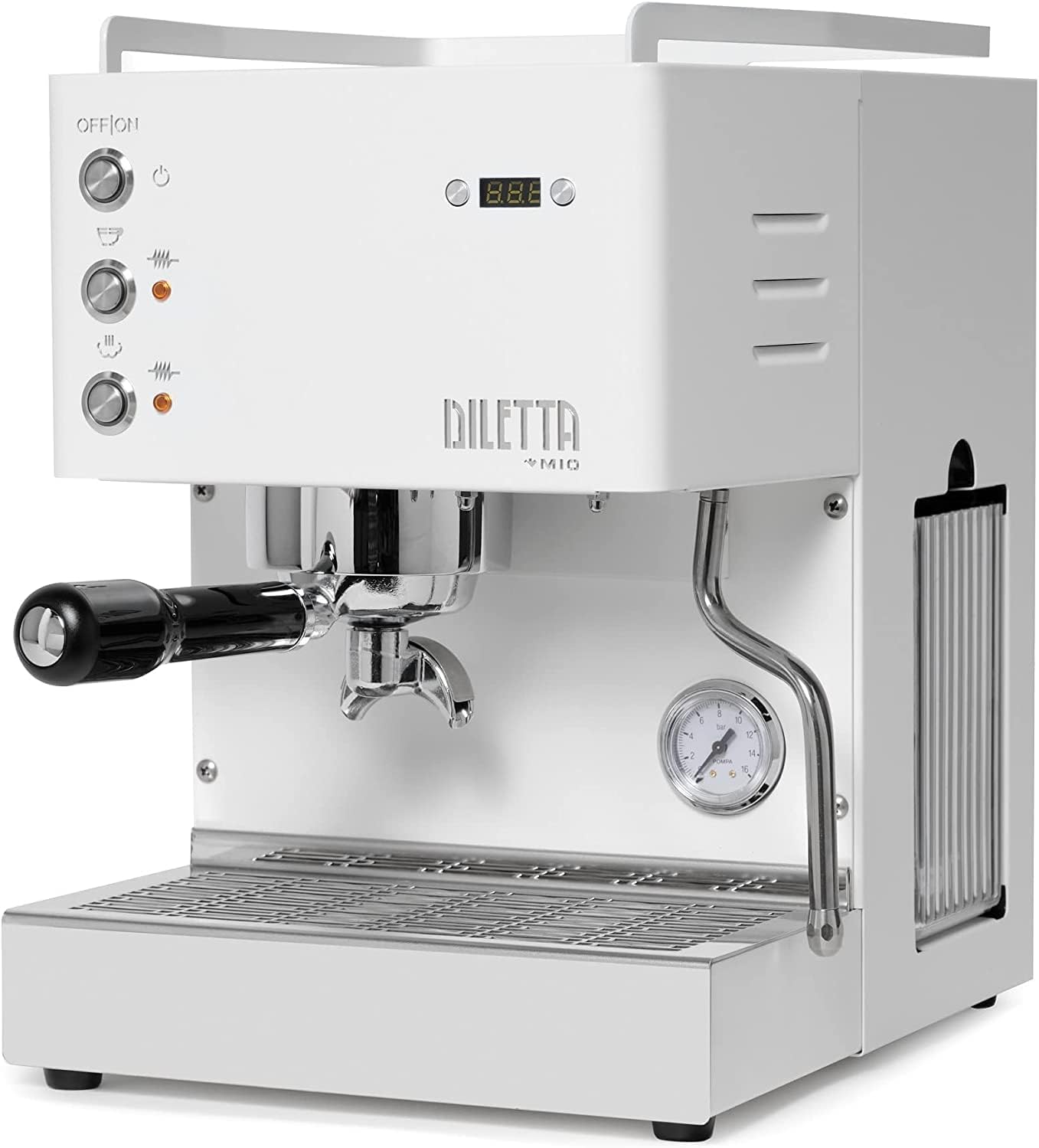 Diletta Mio Espresso Machine (White) and Eureka Mignon Notte Grinder Bundle
