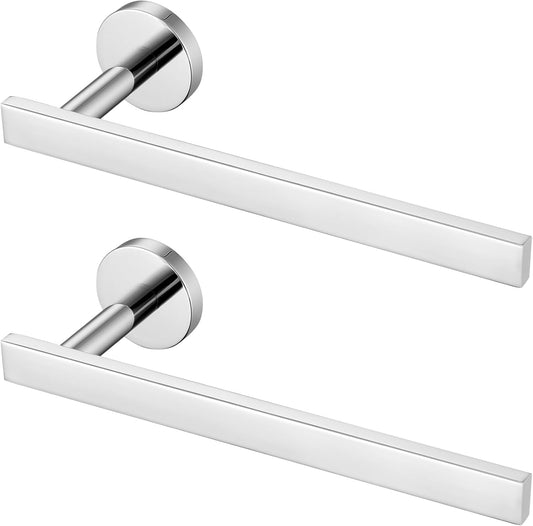 Bath Towel Rings Bathroom Towel Holder Modern Small Hand Towel Bars Stainless Steel 2 Pack Wall Mounted Polished Chrome AN3001CH-P2