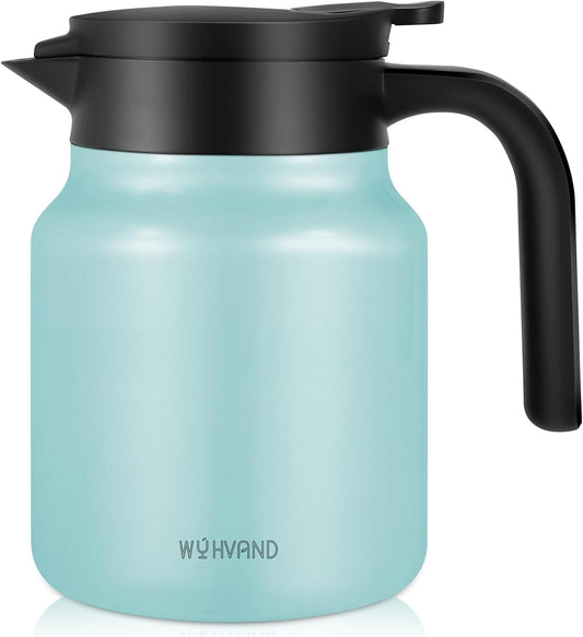 34Oz Thermal Coffee Carafes For Keeping Hot/Cold, Stainless Steel Coffee Carafe, Dustproof Insulated Water Carafe for Party/Home,Blue
