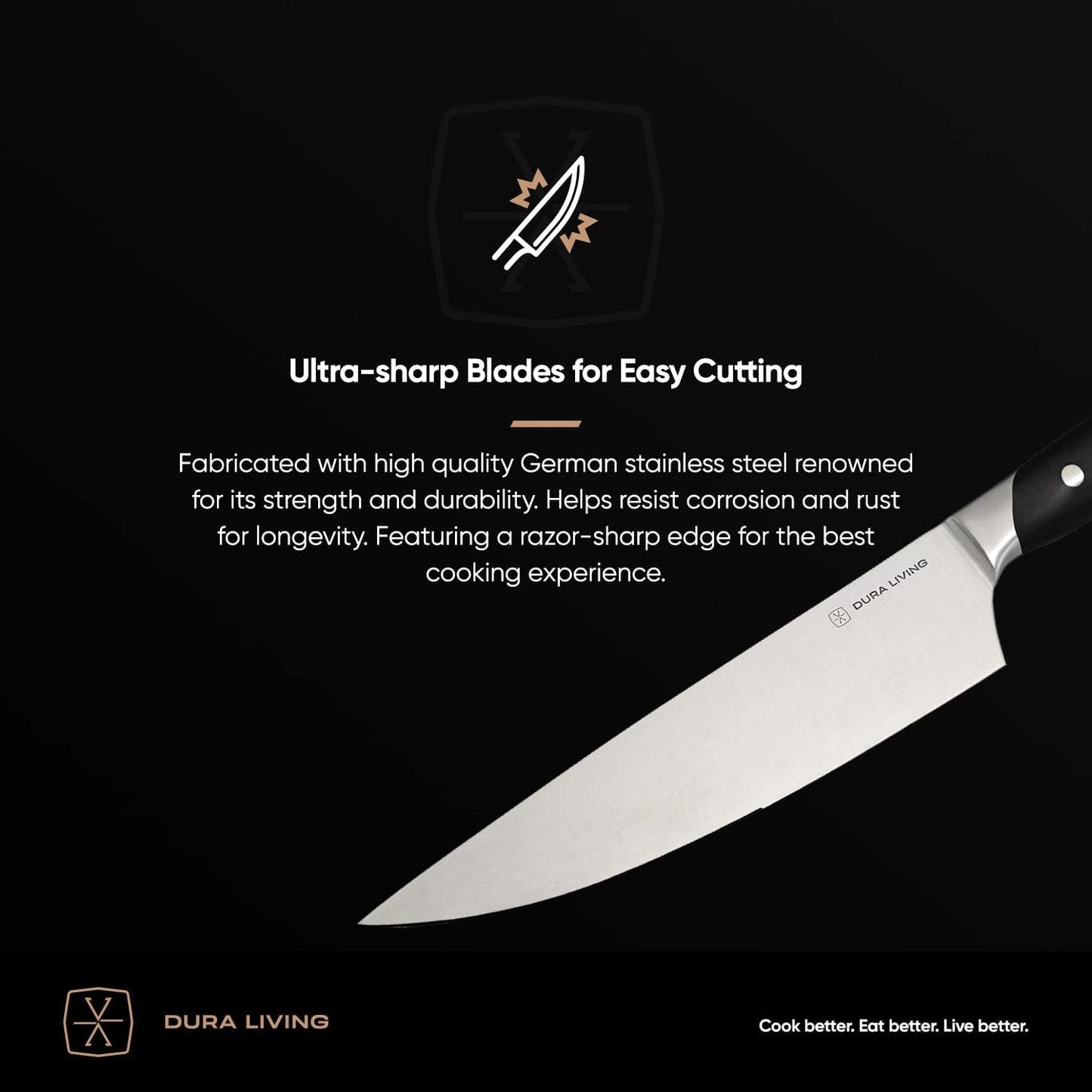 3.5-Inch Paring Knife – Ultra-Sharp German High Carbon Stainless Steel, Full Tang, Ergonomic Handle, Multipurpose Kitchen Knife for Chopping, Slicing, and Dicing, Black