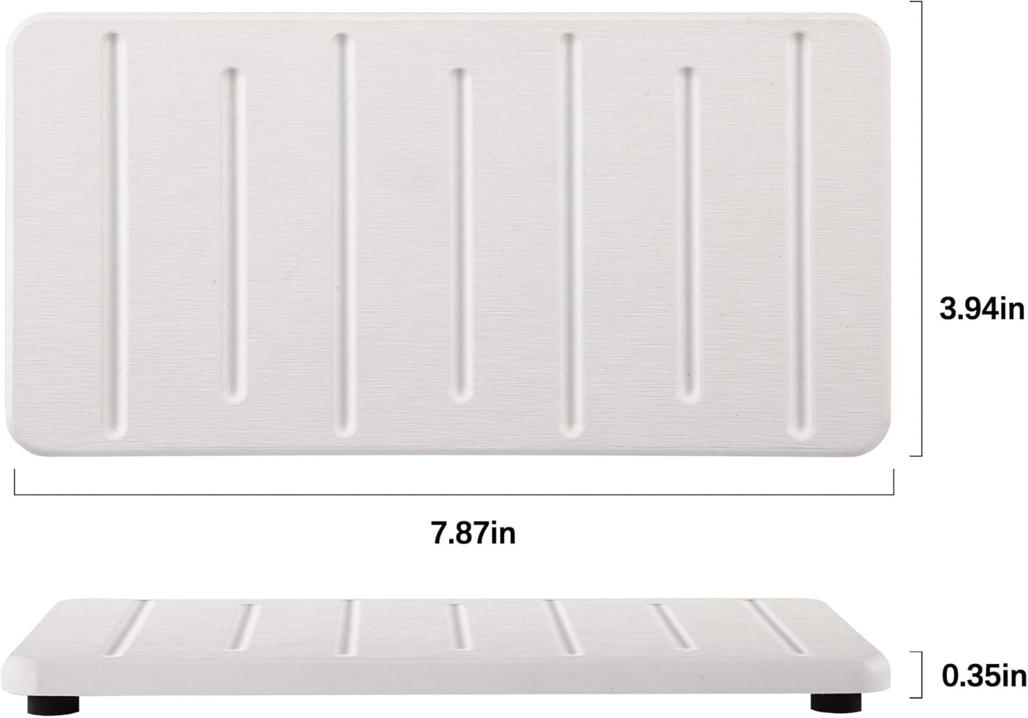 2PCS Water Absorbing Stone Tray for Cosmetics & Hand Soap & Houseplants, 7.87" * 3.94"Diatomite Coaster, Ultra-Absorbent Sink Tray | Fast-Drying Bathroom & Kitchen Organizer