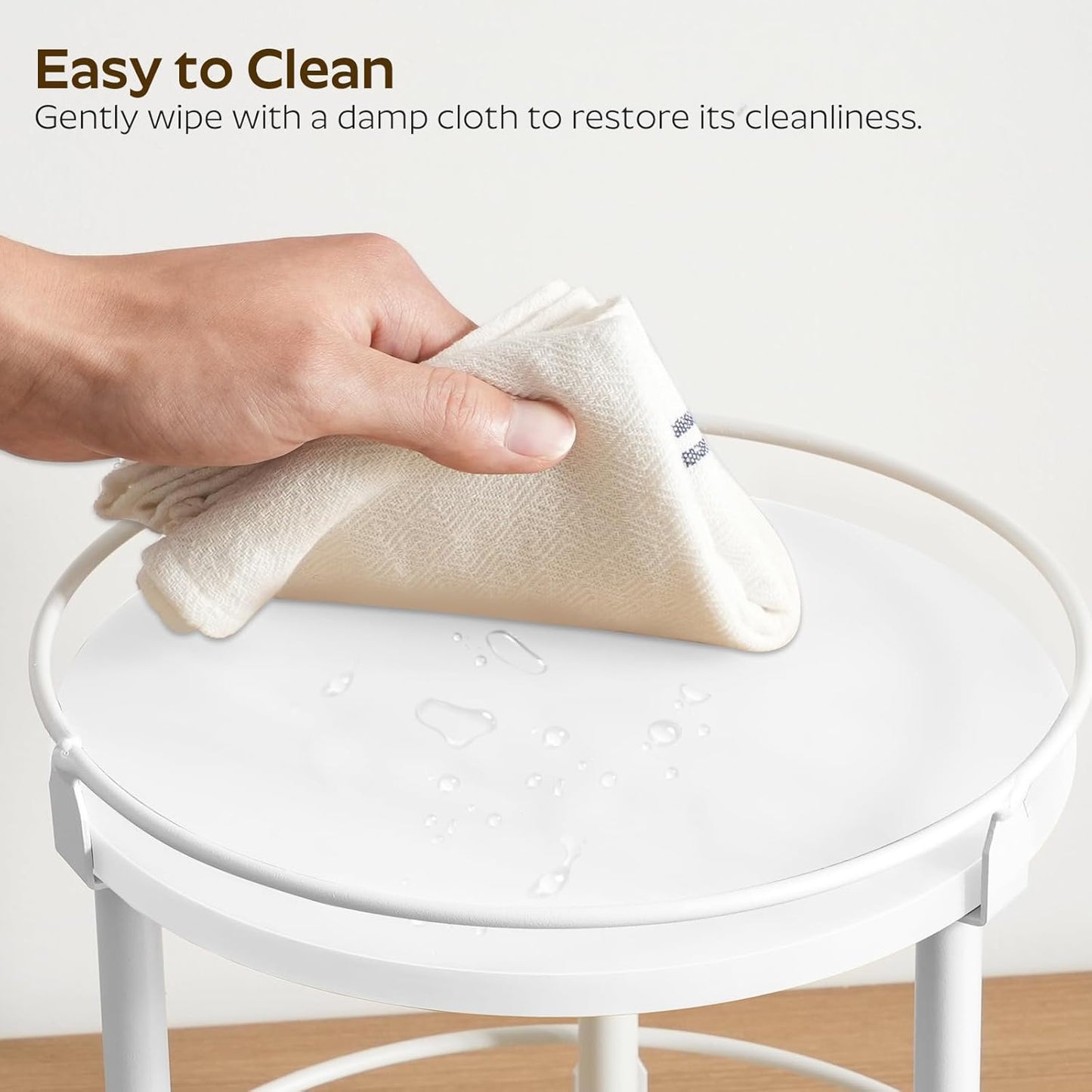 Lazy Susan Organizer, Rotating Spice Rack, 3 Tier Spice Turntable Organizer, Industrial Turntable Spice Holder, for Kitchen Countertop and Cabinet, Compact and Versatile, White SR23WW