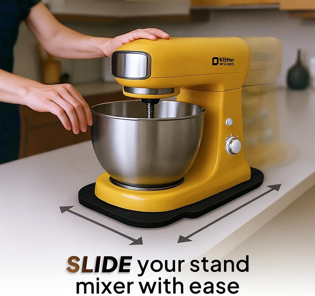 Ibyx Elegant Sliding Tray - Compatible with 3.2 Qt Kitchen In The Box Stand Mixers and Other Heavy Appliances (Black)