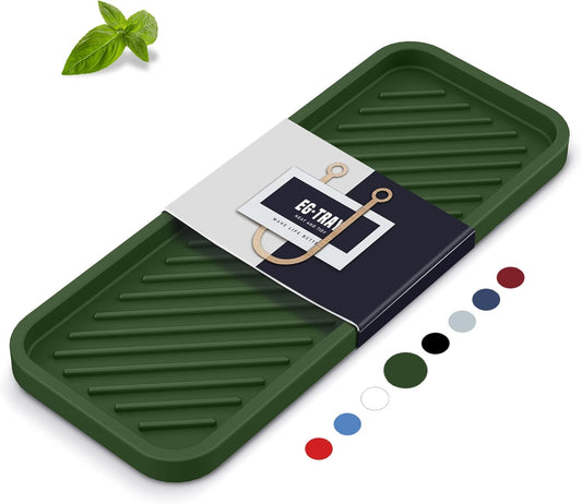 EG-SIPRO Silicone Sponge Holder, Kitchen Sink Organizer Tray, Sponge Caddy for Bathroom Counter, Dish Soap Holder, Scouring Pad Holder