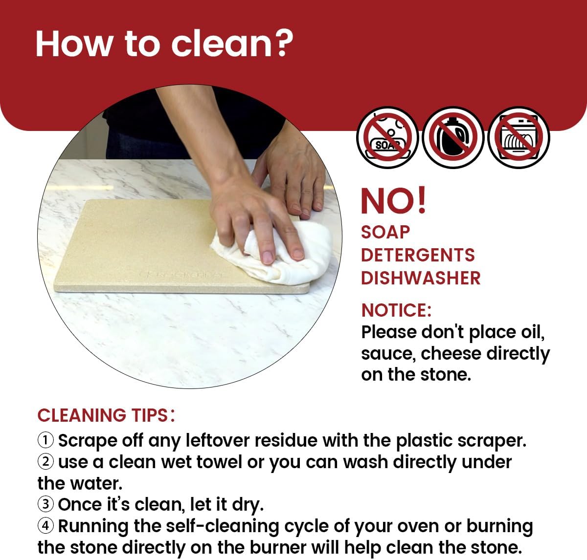 13.2" x 13.2" x 0.6" Square Cordierite Pizza Baking Stone Perfectly Compatible for Ooni Karu 12 Pizza Oven