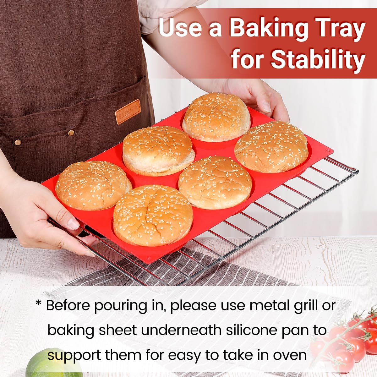 CAKETIME 4 Inch Muffin Top Pan, Silicone Egg Molds for Breakfast Sandwiches Jumbo Round Baking Pan for Oven English muffins, Whoopie Pies, Corn Bread, Egg bites, Tarts 4 Pack Red