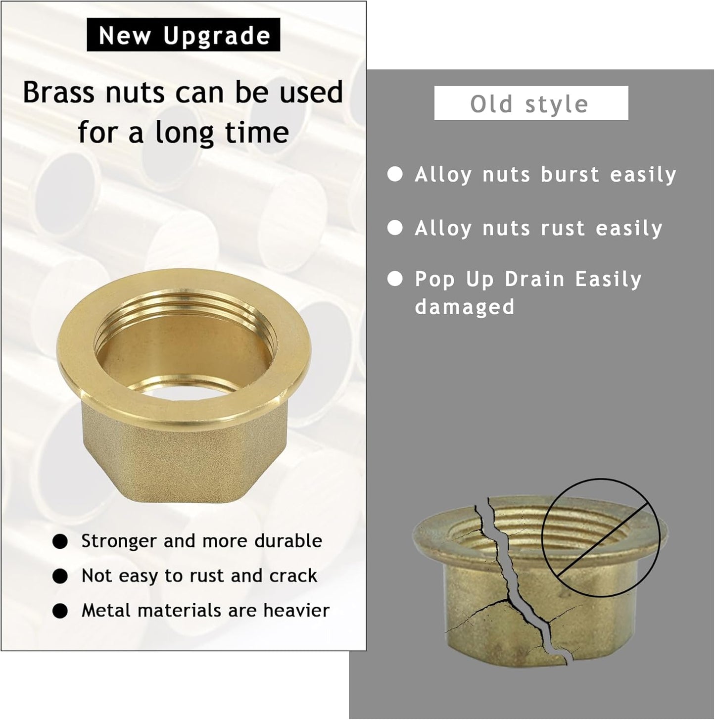 Bathroom Sink Drain,Drain Stopper Gold Stainless Steel Bathroom Sink with Overflow,Small Cap Pop Up Drain Assembly with Detachable Strainer Basket,Built-in Anti-Clogging