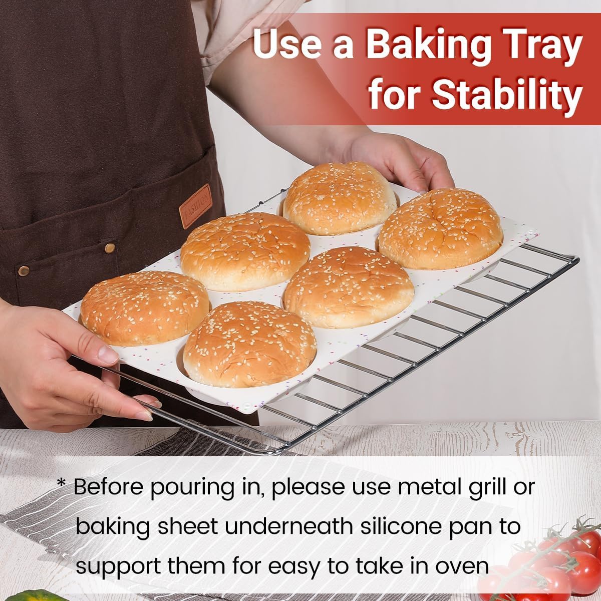 CAKETIME 4 Inch Muffin Top Pan, Silicone Molds for Breakfast Sandwiches, English Muffins, Whoopie Pies, Corn Bread, Egg Bites, Tarts - 2 Pack Confetti