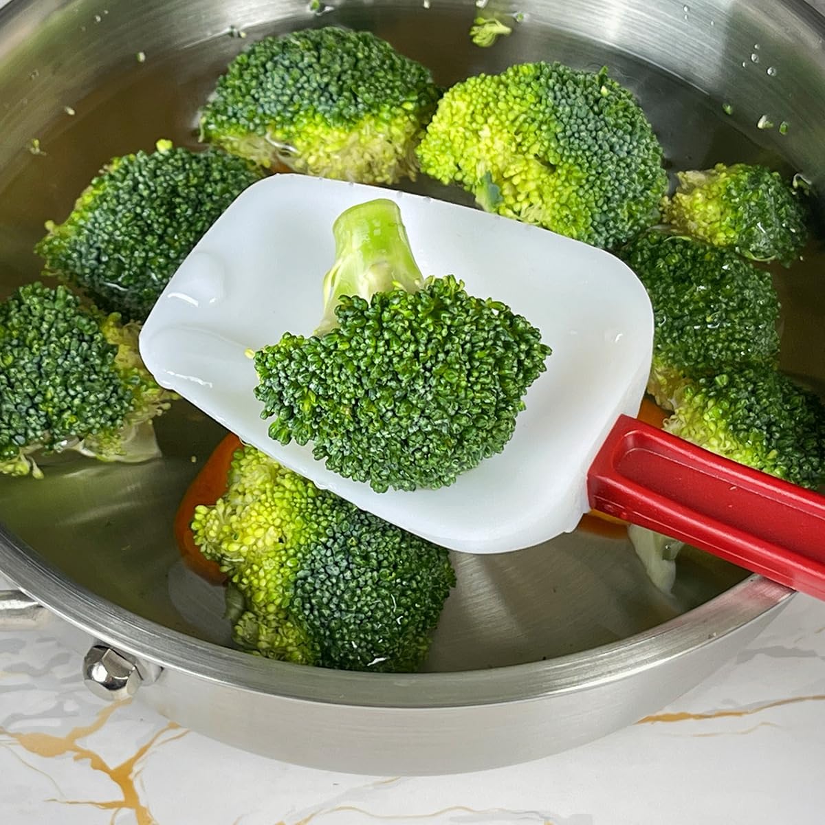 Commercial Spoonula Rubber Spatula Set, High Heat Spatula Spoon 9.5 Inches, Commercial Spatula for Cooking, Rubber Spatula Set Resistant to 500℉ (1 Scrapers+1 Spoonula 14"/M)