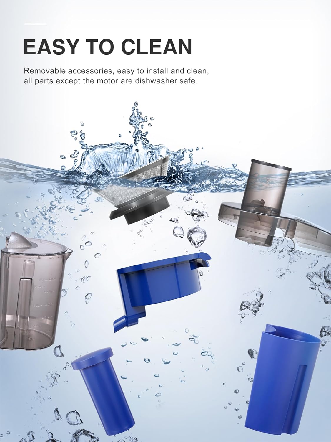 Juicer Machine, 800W Centrifugal Juicer Extractor with Wide Mouth 3” Feed Chute for Fruit Vegetable, Easy to Clean, Stainless Steel, BPA-free (Blue)