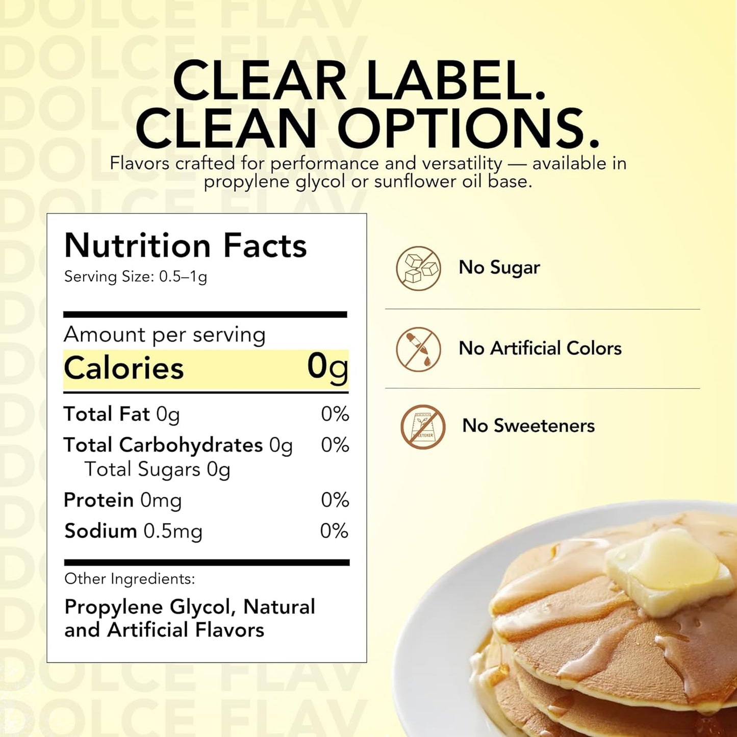 Dolce Flav Butter Extract – 8 Ounce Water-Soluble Kosher, Sugar-Free, Concentrated Imitation Butter Flavor for Baking, Cookies & Frostings, Includes Measured Dropper