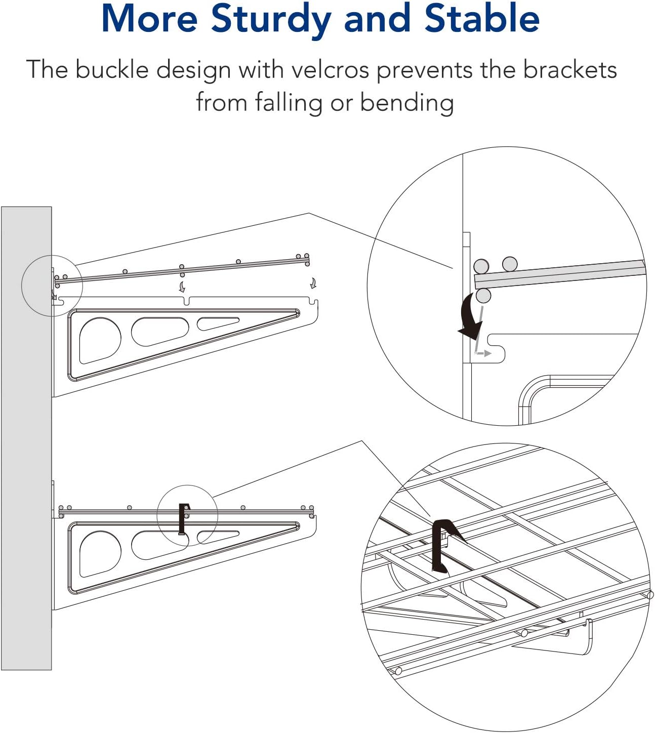 FLEXIMOUNTS 12-inch-by-72-inch Wall Shelf Garage Storage Rack Wall Mounted Floating Shelves,1x6ft ,white, 2-Pack