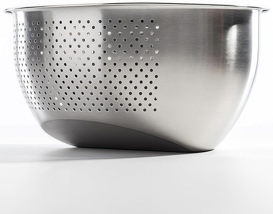 Rice Washer Strainer Bowl, Stainless Steel Quinoa Washing Bowl With Side Drainers Colander for Cleaning Rinsing Fruits, Vegetables, and Beans - Versatile Kitchen Tool