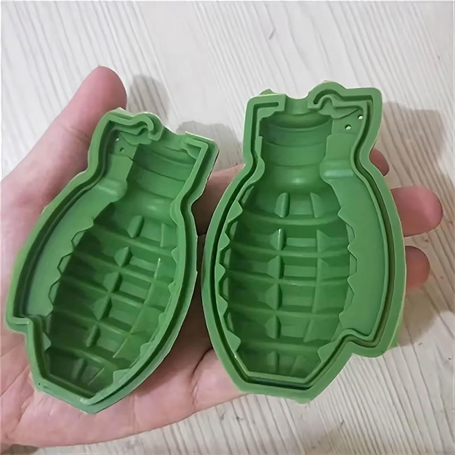 2 PCS Grenade Ice Cube Mold Large 3D Grenade Chocolate Cake Maker Silicone Ice Maker for Whiskey Baking Cakesicle Molds