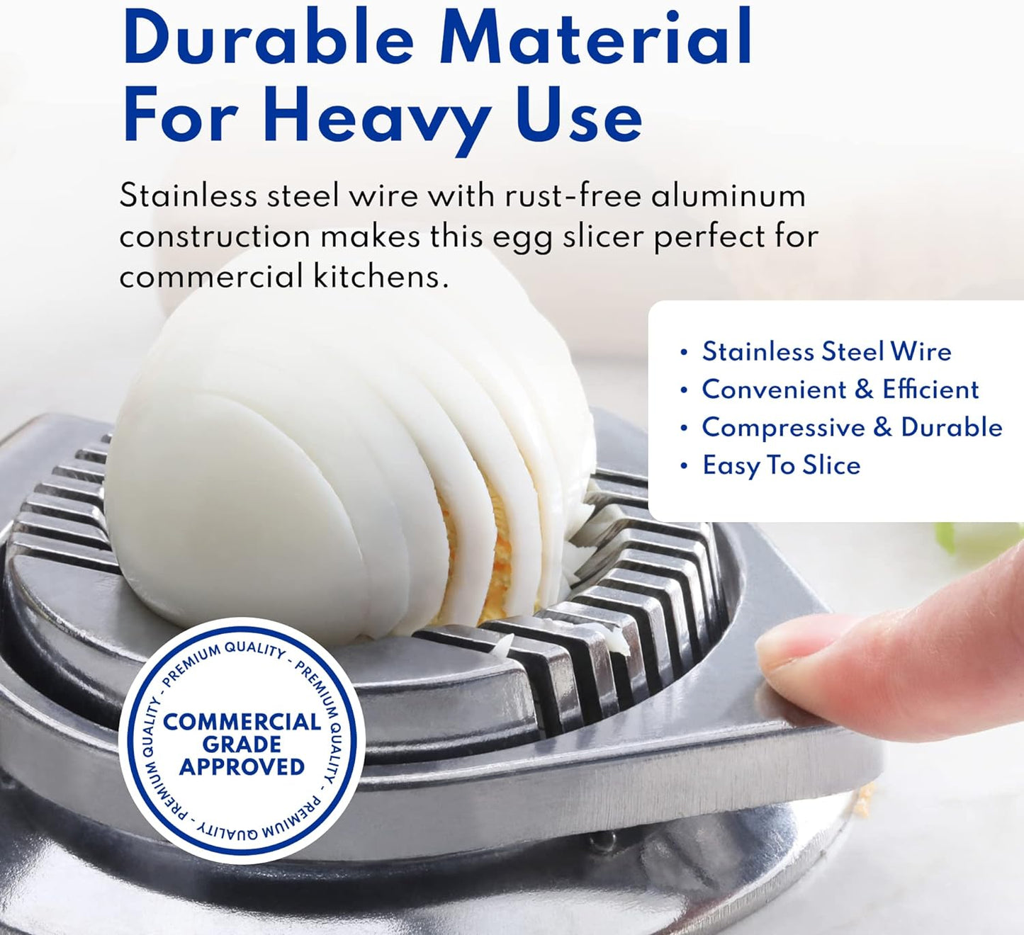 New Star Foodservice 36459 Commercial Grade Aluminum Egg Slicer, Mushroom Slicer with Stainless Steel Wire (Hand Wash Only)