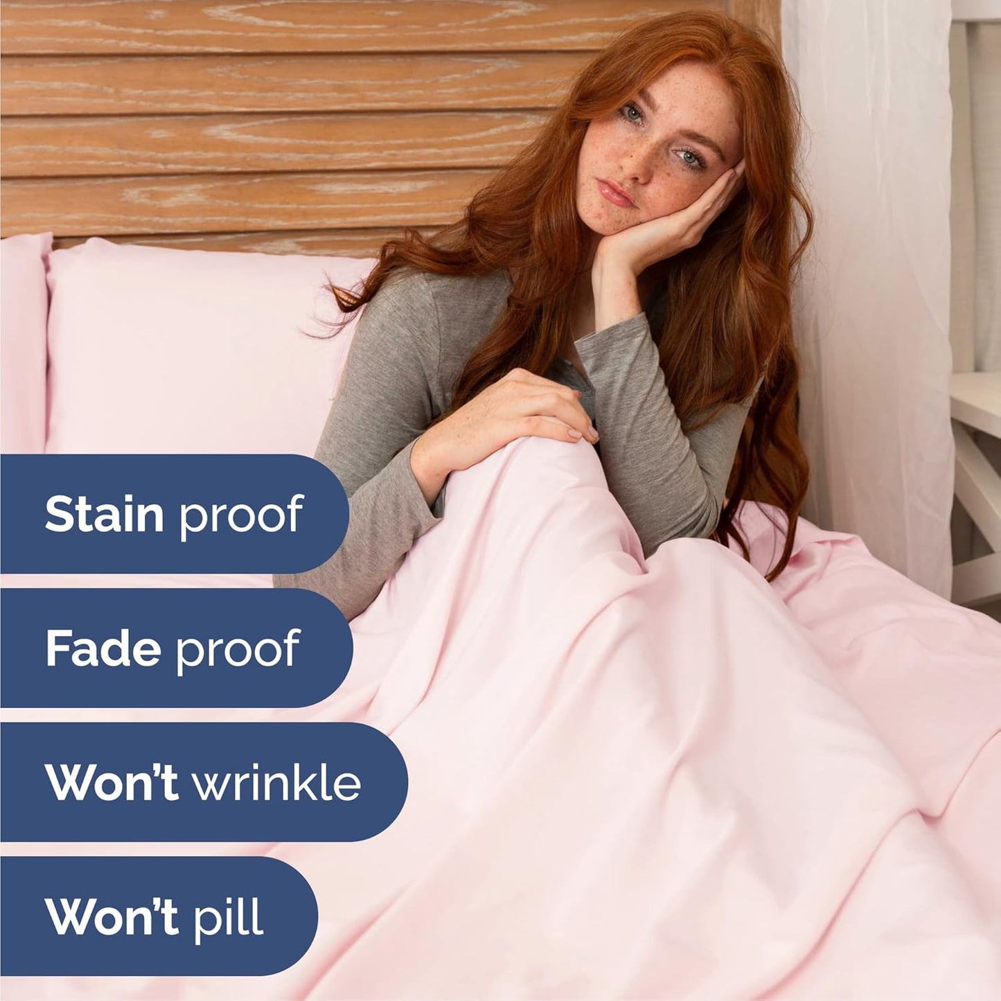 Cal King Size 4 Piece Sheet Set - Comfy Breathable & Cooling Bed Sheets Set - Hotel Luxury Bedding for Women, Men, Kids, Teens, Boys & Girls - Deep Pockets and Wrinkle Free - Oeko-Tex - Lavender Pink