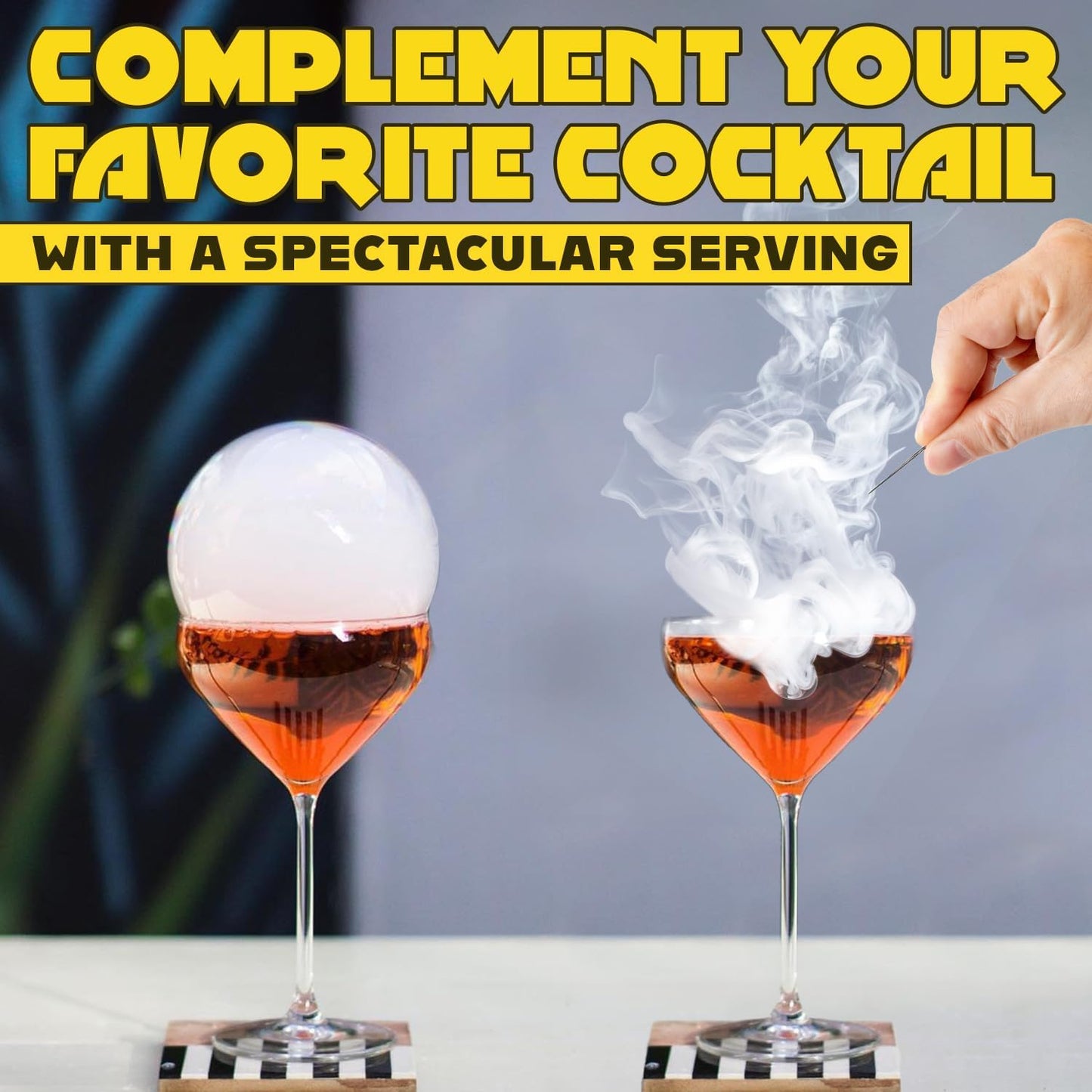 Smoking Gun Edible NON-toxic Bubble Mixture for Cocktail - (2 x 8oz), Wood Smoke Infuser and Smoker Machine Accessory - Cold Smoke for Drinks - Pack of 2 - made in USA