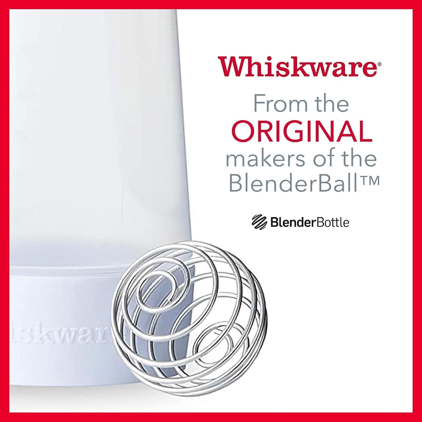 Whiskware Pancake Bottle, Batter Dispenser and Mixer with BlenderBall Wire Whisk, Durable, No-Mess, BPA Free, Dishwasher Safe, Mint
