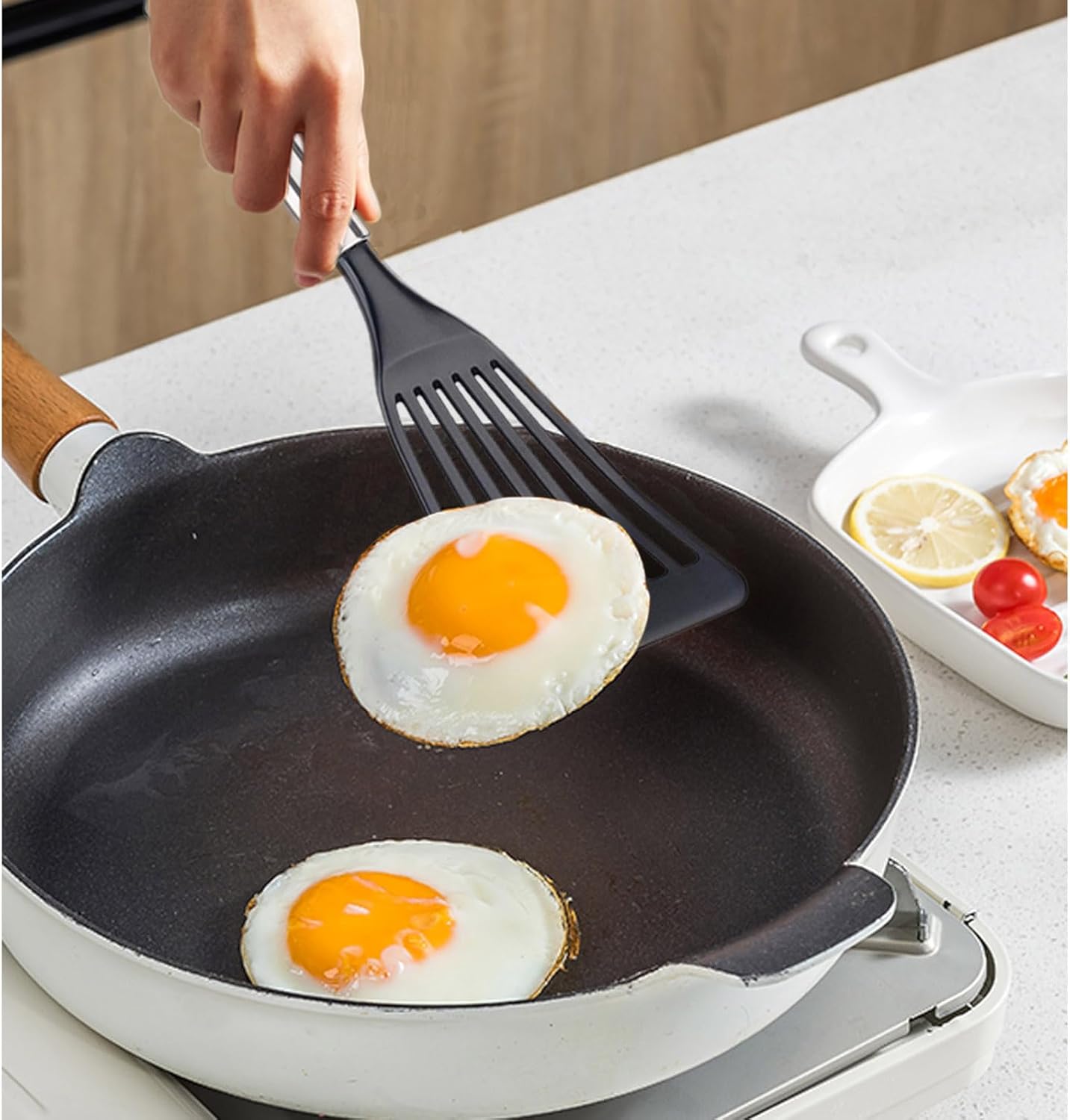 TENTA KITCHEN Flexible Fish Turner Spatula, for Fish/Egg/Meat/Dumpling Frying