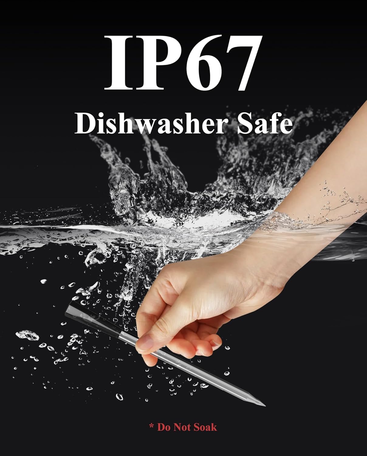 Wisebee Meat Thermometer Digital Wireless,328FT Smart Bluetooth Probe Waterproof Thermometer with Remote Monitoring| Real-Time Readings| Rechargeable LCD Booster| Dual Alarm| App Controlled| Cooking