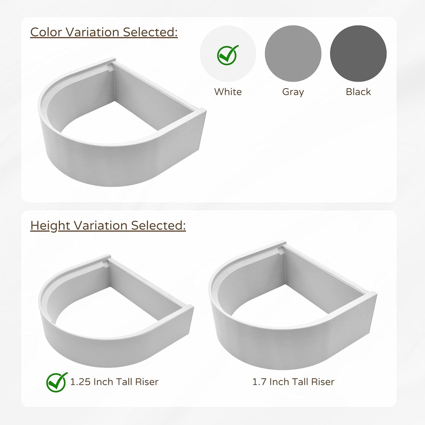 Drip Tray Mug/Cup Riser Made for the Keurig to Reduce Splashes - Riser Only (White, K-Mini 1.25 inches Tall)