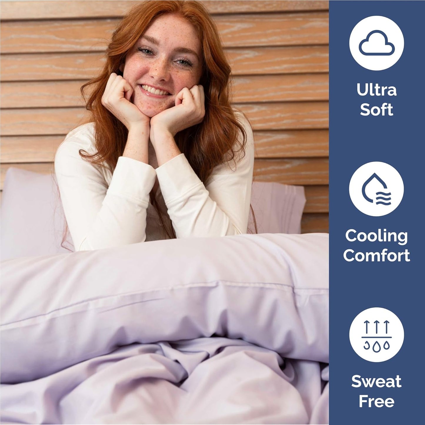 Full Size 4 Piece Sheet Set - Comfy Breathable & Cooling Bed Sheets Set - Hotel Luxury Bedding for Women, Men, Kids, Teens, Boys & Girls - Deep Pockets, Soft, Wrinkle Free - Oeko-Tex - Light Lavender