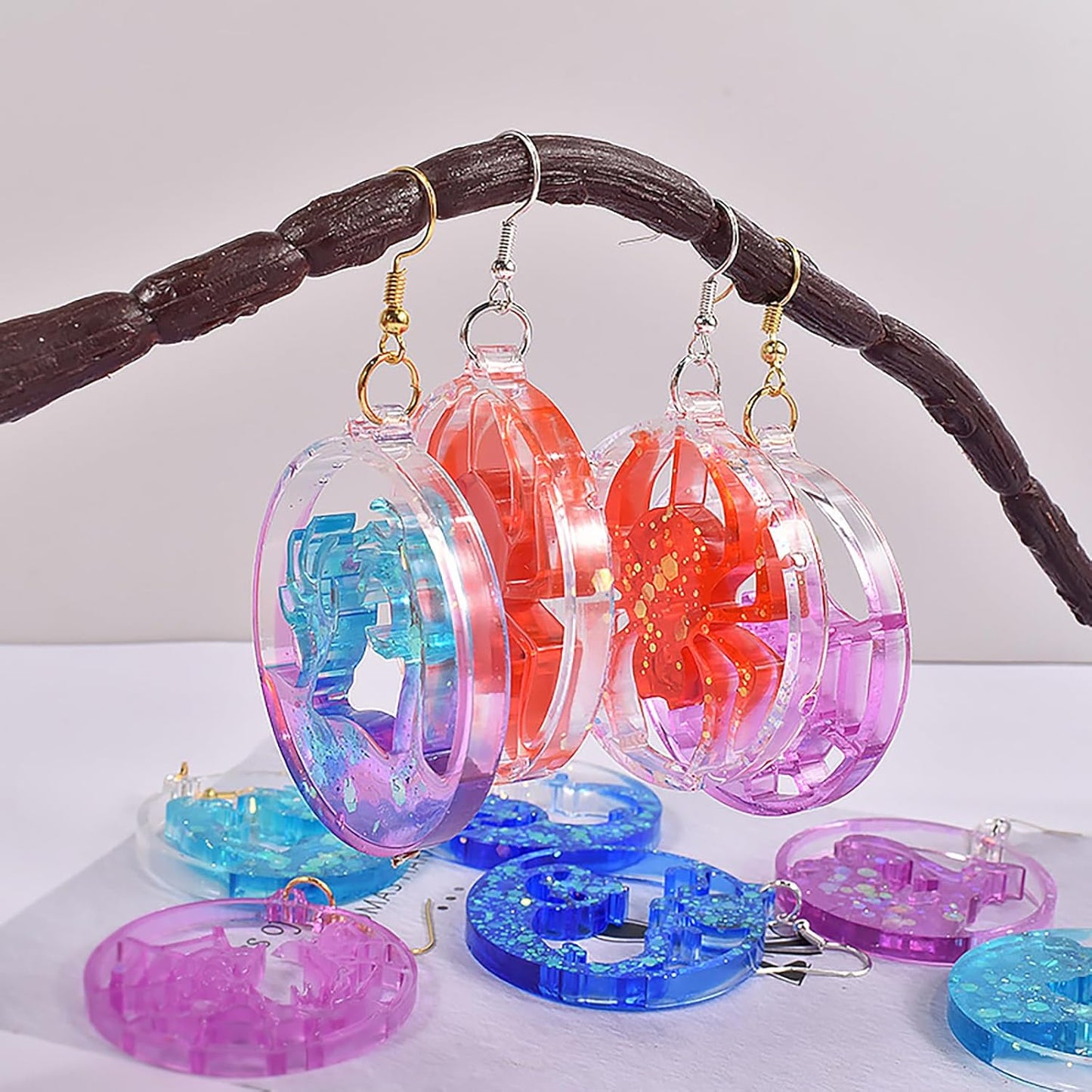 ABC Keychain Resin Mold - Clay Mold Set for Pendant Making, Jewelry Casting, Candle Making, 3D Crafting