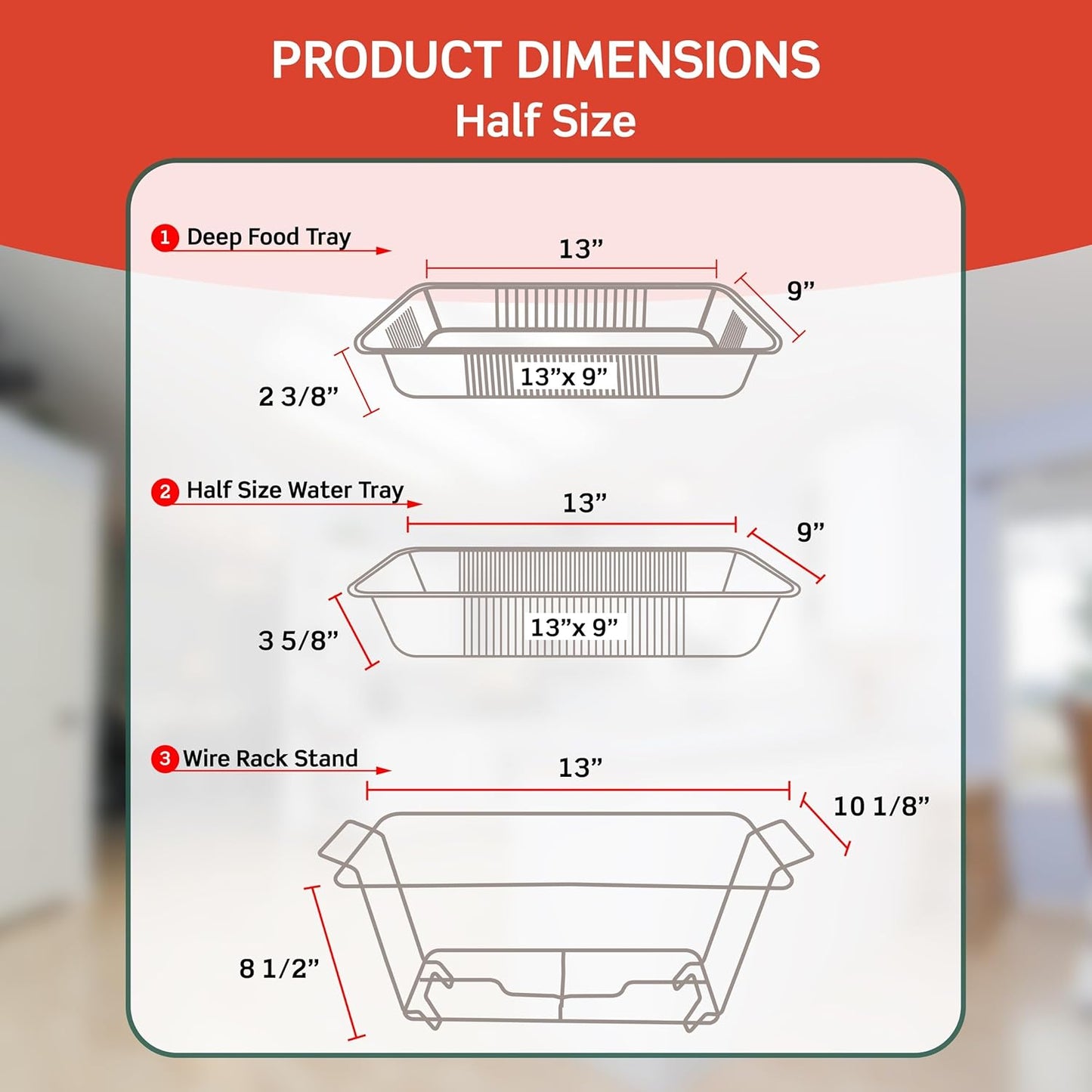 Disposable Chafing Dish Buffet Set (39 pcs) – Catering Food Warmers with Half-Sized Serving Pans, Covers, Foldable Racks, Utensils & Fuel Cans - Perfect for Buffets, Parties & Food Serving
