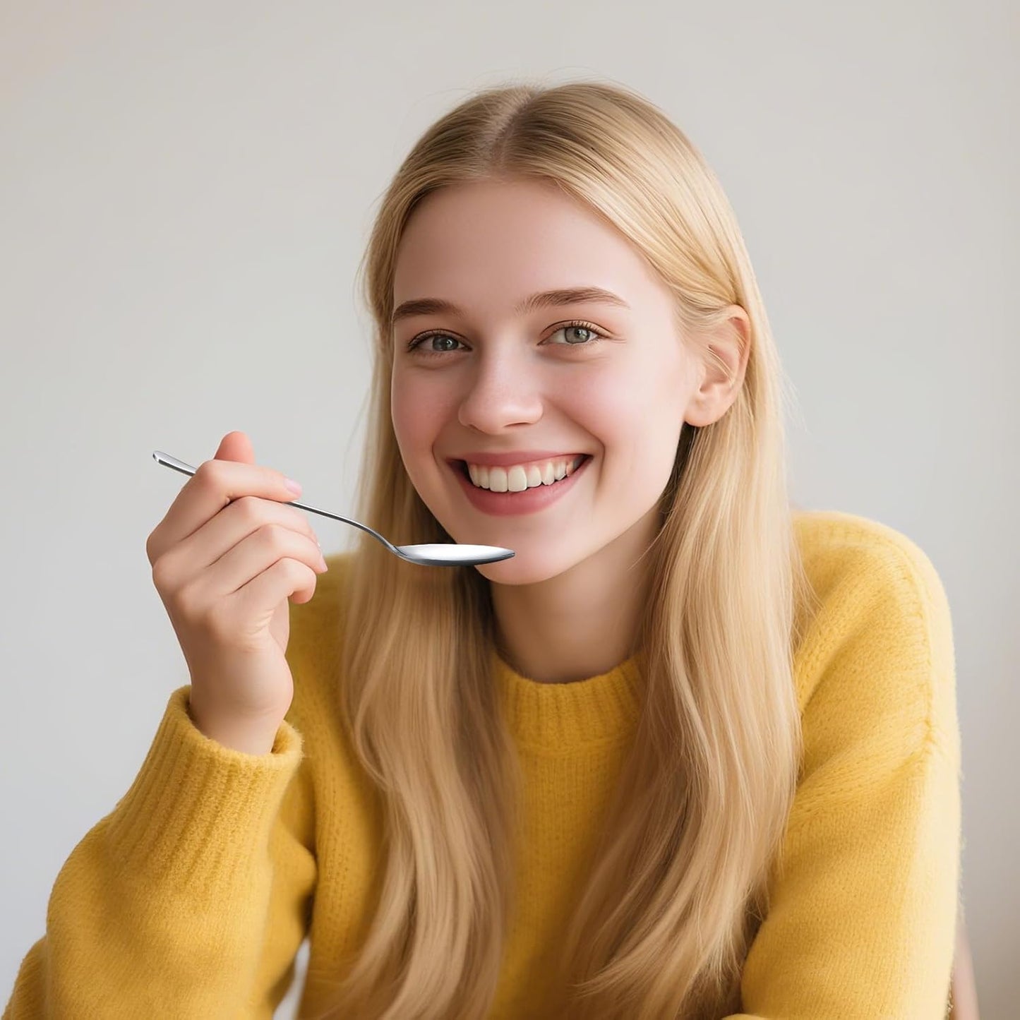 12 Pcs Dinner Spoons Set 7.32" Premium Food Grade Stainless Steel Spoons Mirror Finish & Dishwasher Safe,Use for Home,Restaurant