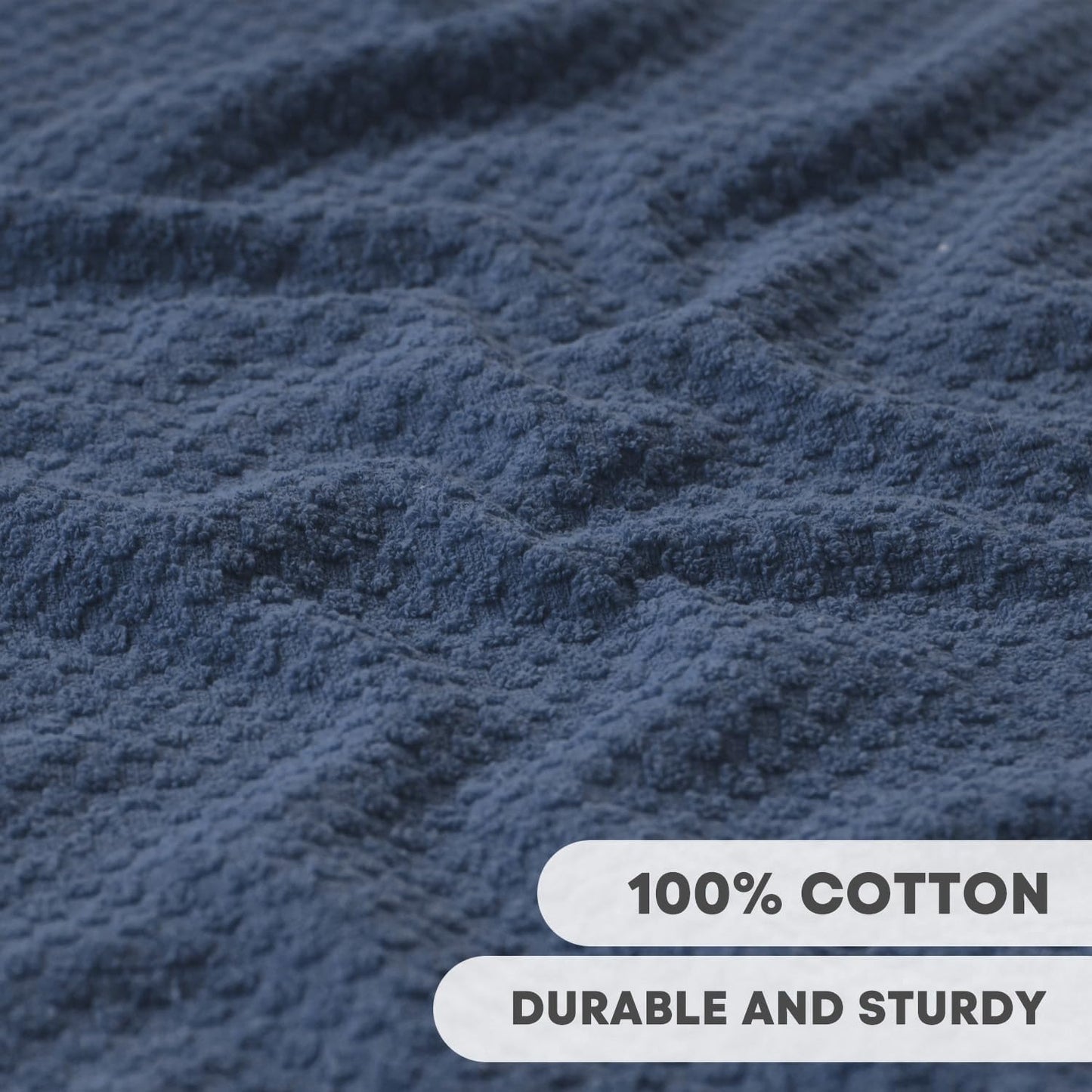 Artoid Mode Ring Spun Cotton Blue Kitchen Dish Towels, 15x25 Inch Ultra Soft Absorbent Quick Drying Household Cleaning Tea Towels Bar Towels Set of 6