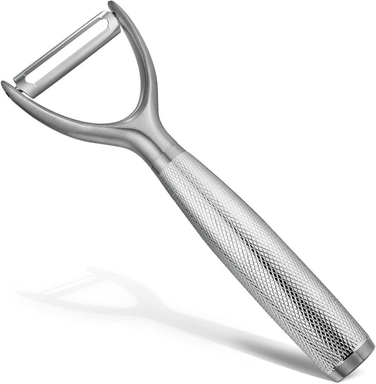 KULUNER Y-Type Vegetable Peeler, Silver Chrome Finish, 304 Stainless Steel Blade, Ultra Sharp Potato Peeler for Apples, Carrots, Heavy Duty Kitchen Peeler